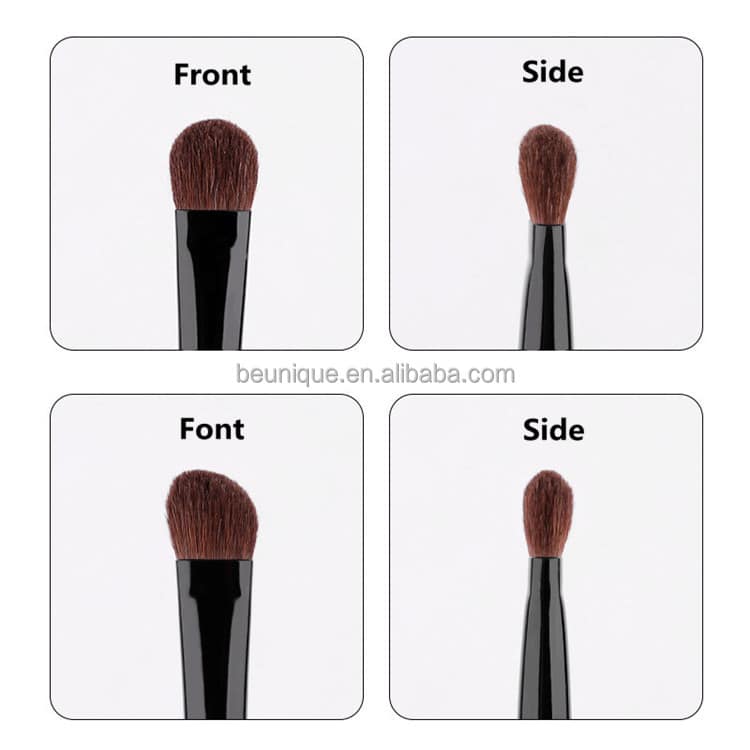 Custom Logo Black Wood Handle Natural Hair Professional Makeup Brushes Eyeshadow Single Fluffy Eye Shadow Individual Eye Brushes - Image 6