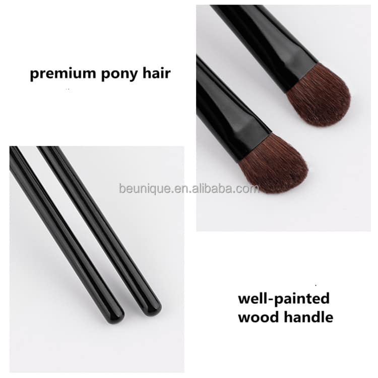 Custom Logo Black Wood Handle Natural Hair Professional Makeup Brushes Eyeshadow Single Fluffy Eye Shadow Individual Eye Brushes - Image 7