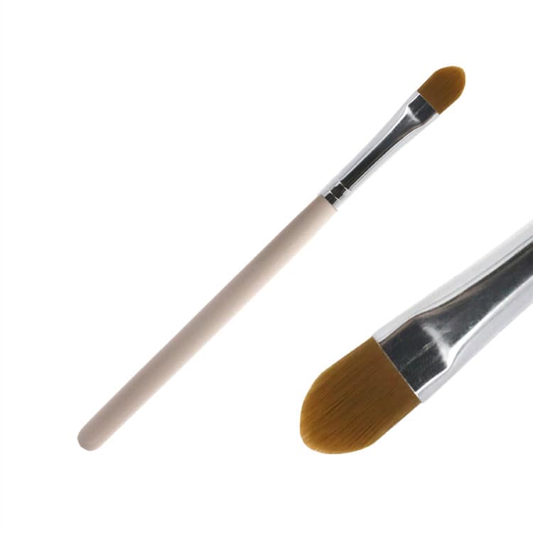 Lilywild Oem Custom Logo Single Nylon Eye Makeup Fluffy Nude Pink Brow Brush Vegan Precision Flat Concealer Brush Private Label - Image 5