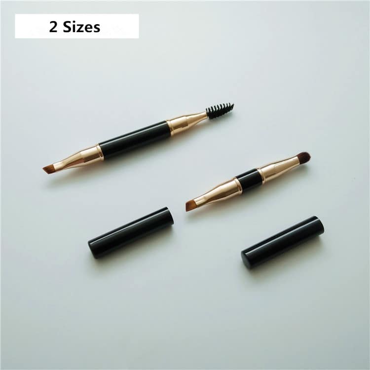 2 in 1 Eyebrow Brush Custom Black Dome Eye Brow Eye Shadow Brush - Image 5