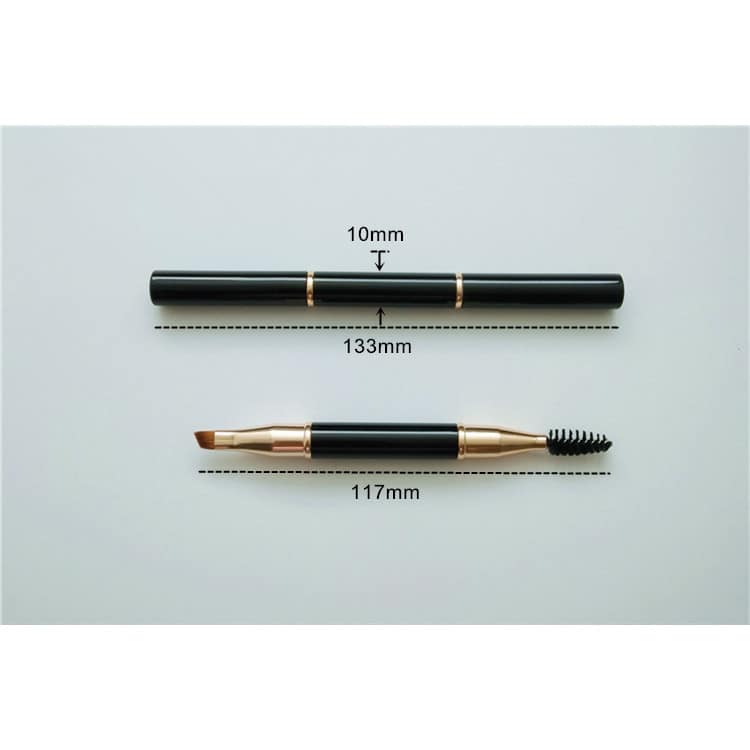 2 in 1 Eyebrow Brush Custom Black Dome Eye Brow Eye Shadow Brush - Image 6