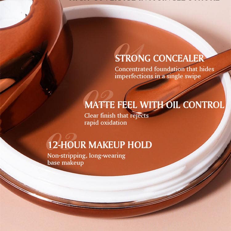 Waterproof Skin Whitening Luxury Concealer Foundation BB Cream Full Coverage Makeup Beauty Cream Foundation for Black Dark Skin - Image 3