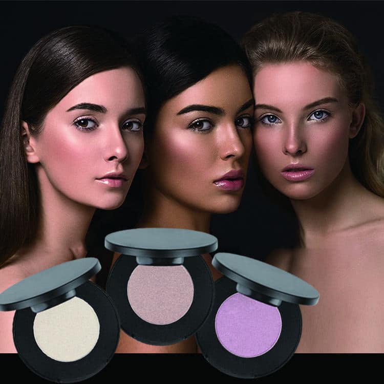 Fancy Rose Logo Mini Private Label Face Makeup Highlighter Makeup Pressed Powder Palette Glitter Pressed Custom Highlighter - Image 6