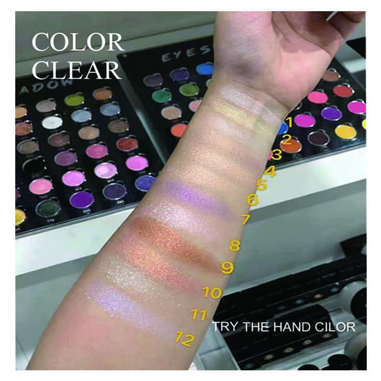Fancy Rose Logo Mini Private Label Face Makeup Highlighter Makeup Pressed Powder Palette Glitter Pressed Custom Highlighter - Image 2