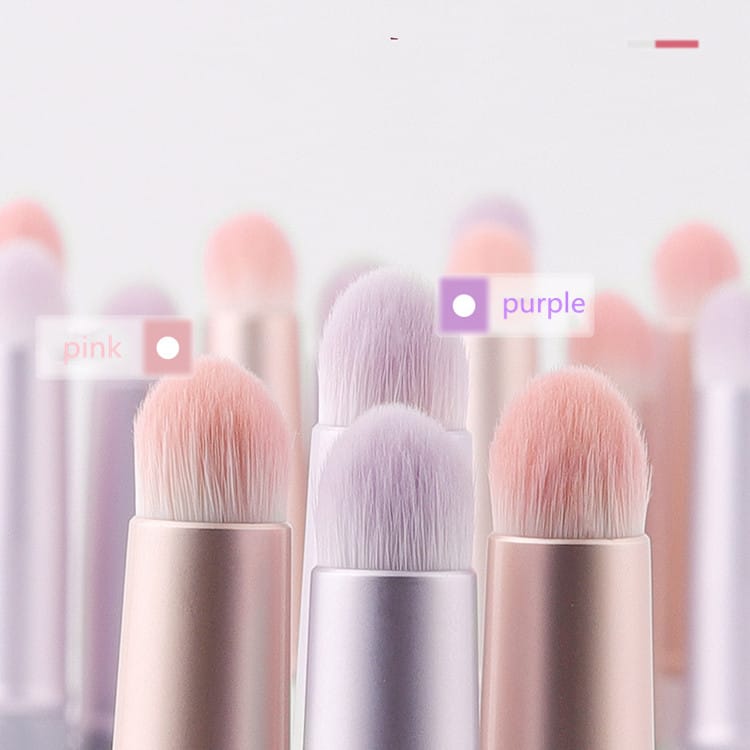 Small Luxury Tube Pink Purple Wood Make up Blending Lip Scrub Applicator Brush Round Custom Soft Makeup Lip Smudge Brush for Lip - Image 4