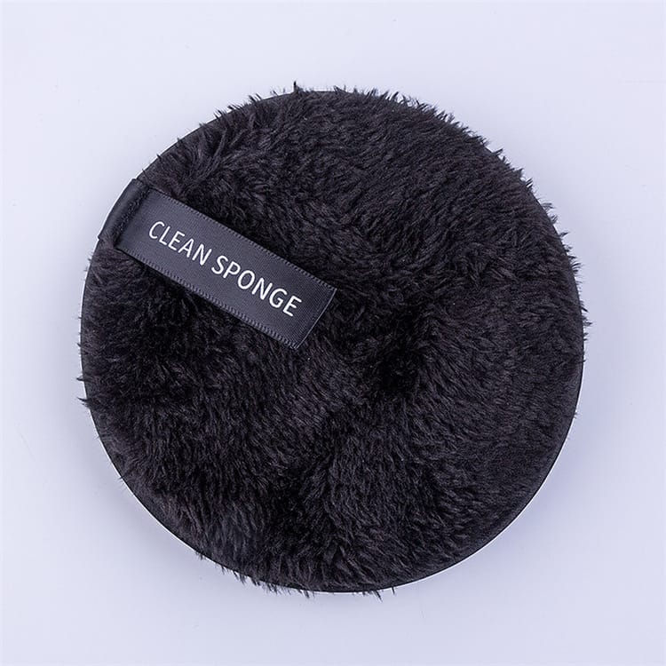 Custom Round Magic Soft Microfiber Facial Face Make up Cleansing Puff Clean Sponges Makeup Remover - Image 3
