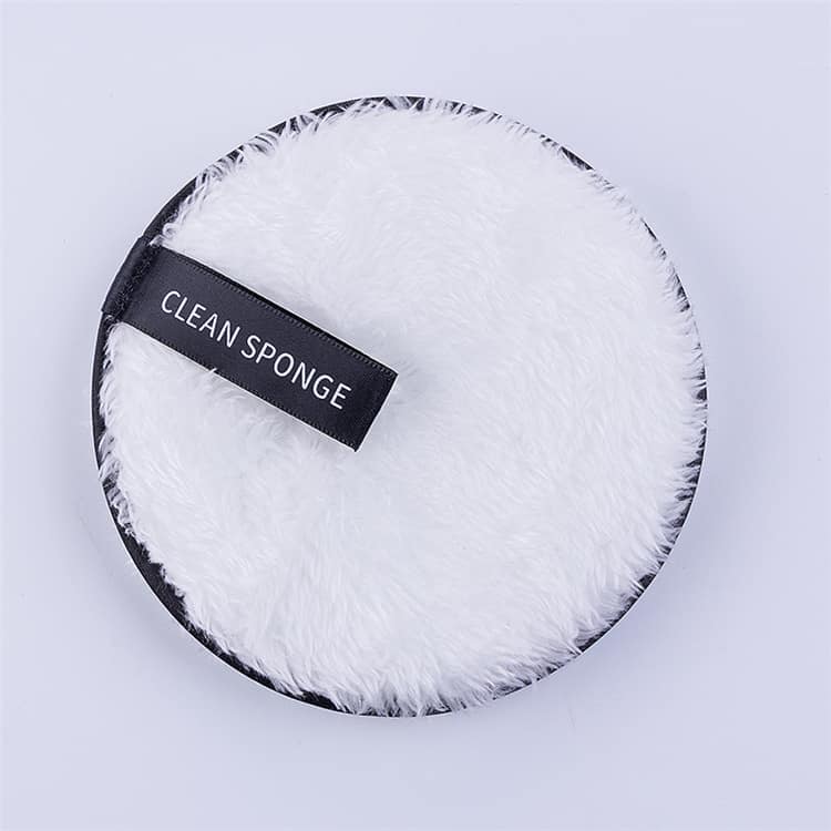 Custom Round Magic Soft Microfiber Facial Face Make up Cleansing Puff Clean Sponges Makeup Remover - Image 5
