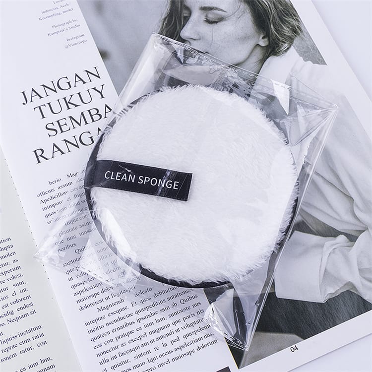 Custom Round Magic Soft Microfiber Facial Face Make up Cleansing Puff Clean Sponges Makeup Remover - Image 6