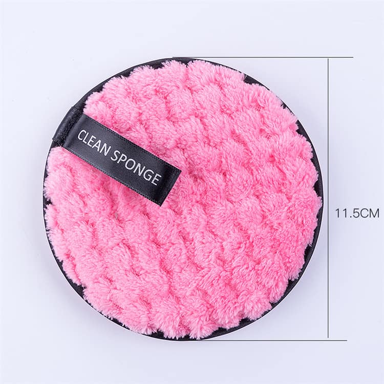 Custom Round Magic Soft Microfiber Facial Face Make up Cleansing Puff Clean Sponges Makeup Remover - Image 7