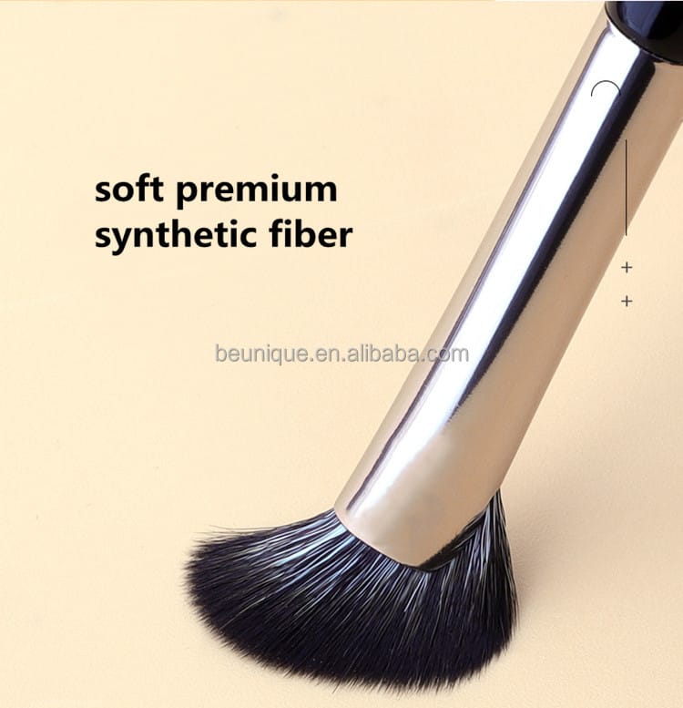 Custom Luxury Wholesale Travel Multifunction Single Small Fan Highlighter Brush Eyebrow Perfect Makeup Nose Contouring Brushes - Image 5