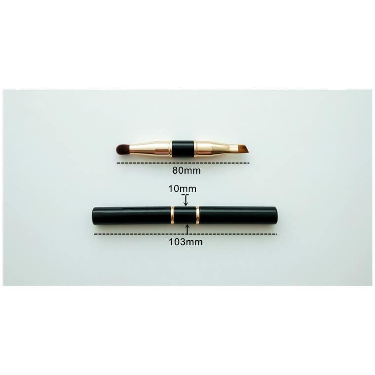 2 in 1 Eyebrow Brush Custom Black Dome Eye Brow Eye Shadow Brush - Image 7