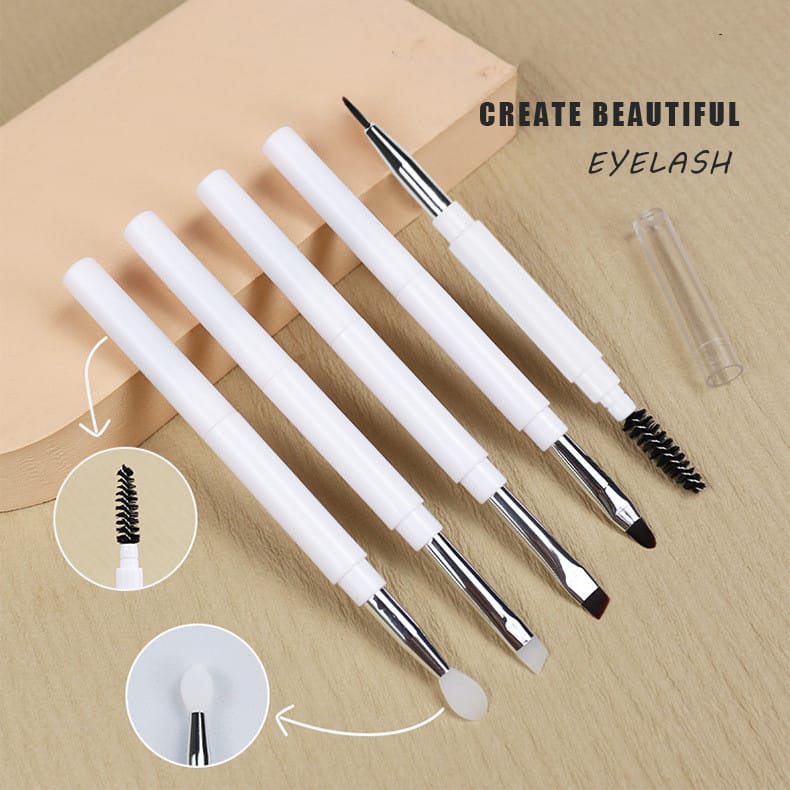 Portable 5PCS Precision Cosmetic Brushes Set for Lips Eyes OEM/ODM Makeup Artist Wholesale Handle Pouch Portable Travel Makeup