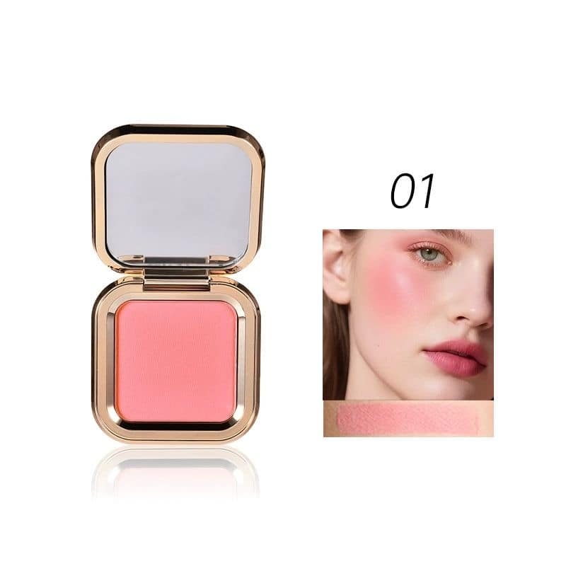 Unique Gold Pressed Powder Blush Luxury High Pigment Private Label Makeup Vegan Blush Palette - Image 3