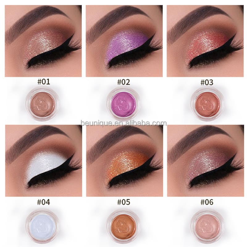 Custom Your Own Brand High Pigmented Creamy Shimmer Highlighter Liquid Iridescent Jelly Eye Shadow - Image 6