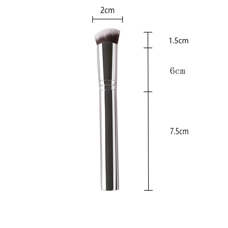 Lilywild Luxury Rose Gold Metal Soft Angled Liquid Foundation Make up Brush Kabuki Single Custom Makeup New Foundation Brush - Image 4