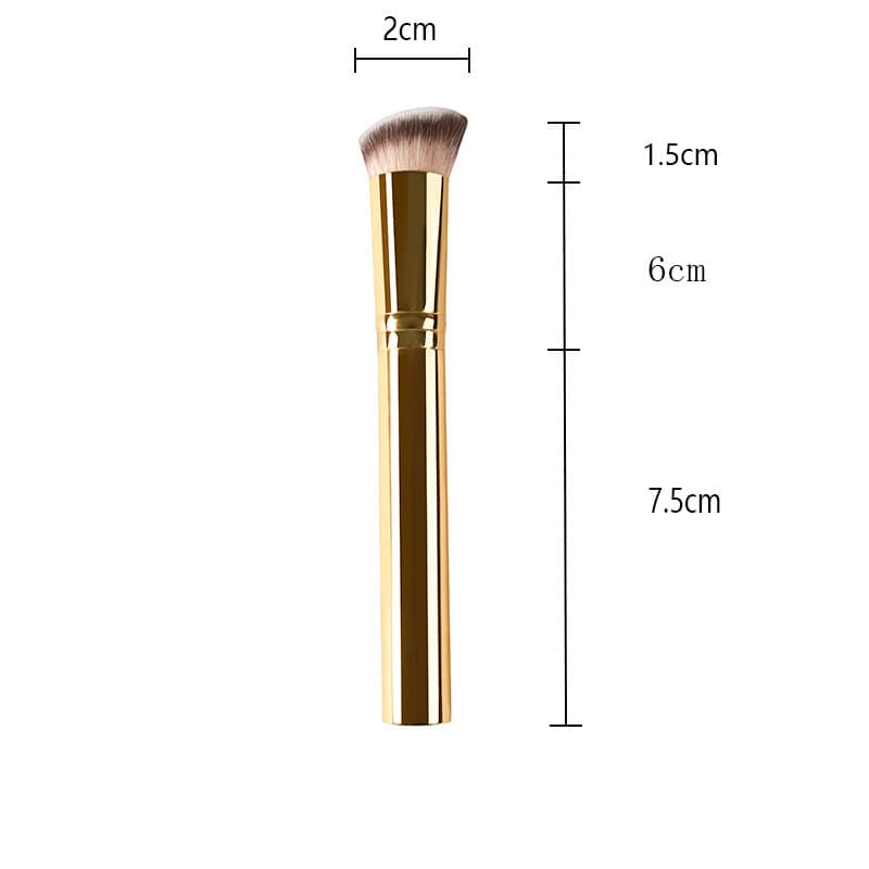 Lilywild Luxury Rose Gold Metal Soft Angled Liquid Foundation Make up Brush Kabuki Single Custom Makeup New Foundation Brush - Image 5