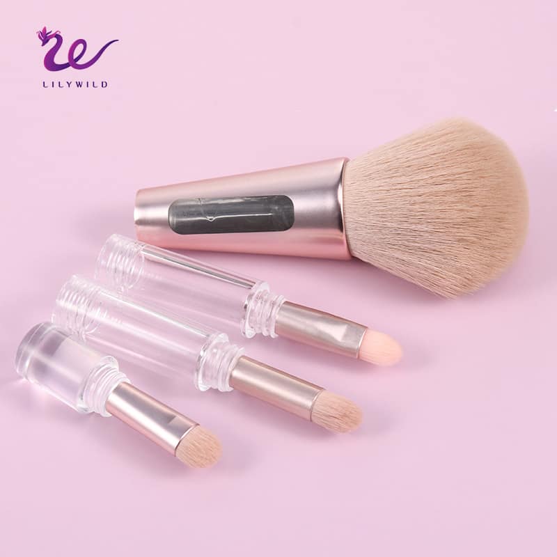 4 in 1 Multifunctional Makeup Brush Single Multi Ended Blush Eyeshadow Highlighter Brush Travel Friendly - Image 5