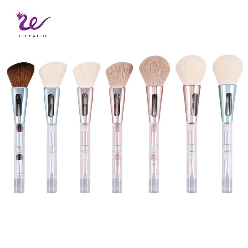 4 in 1 Multifunctional Makeup Brush Single Multi Ended Blush Eyeshadow Highlighter Brush Travel Friendly - Image 6