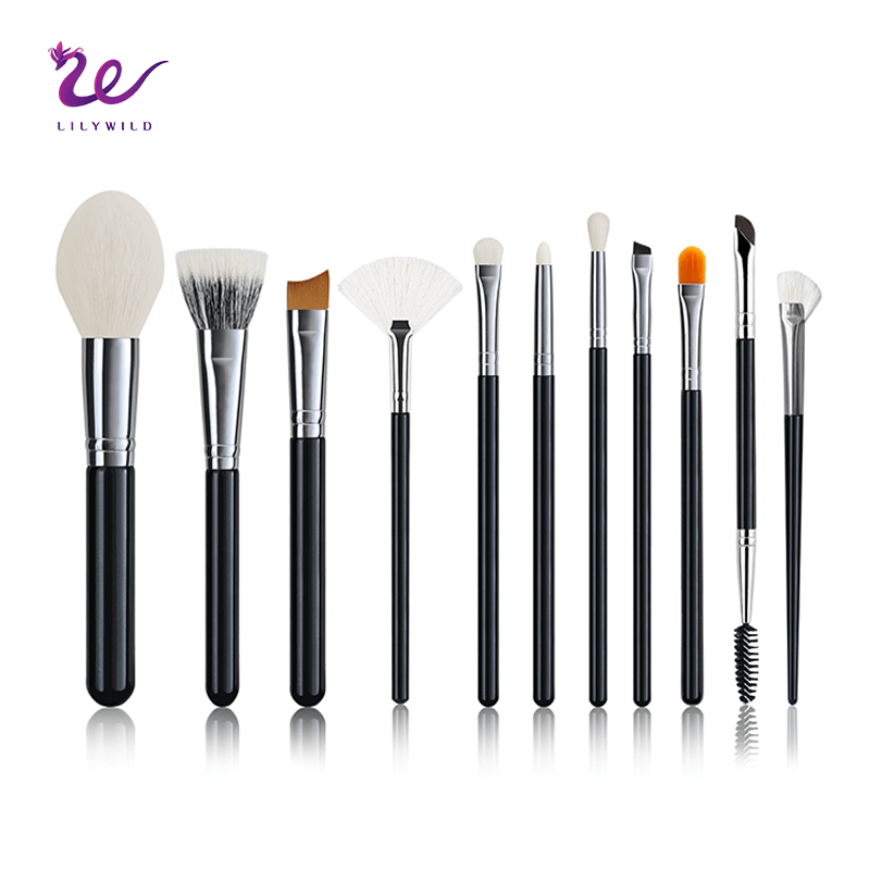 Best Selling High Quality Vegan Luxury Cosmetics Own Brand Logo Wooden Makeup Brush Set Private Label Make-up Brushes