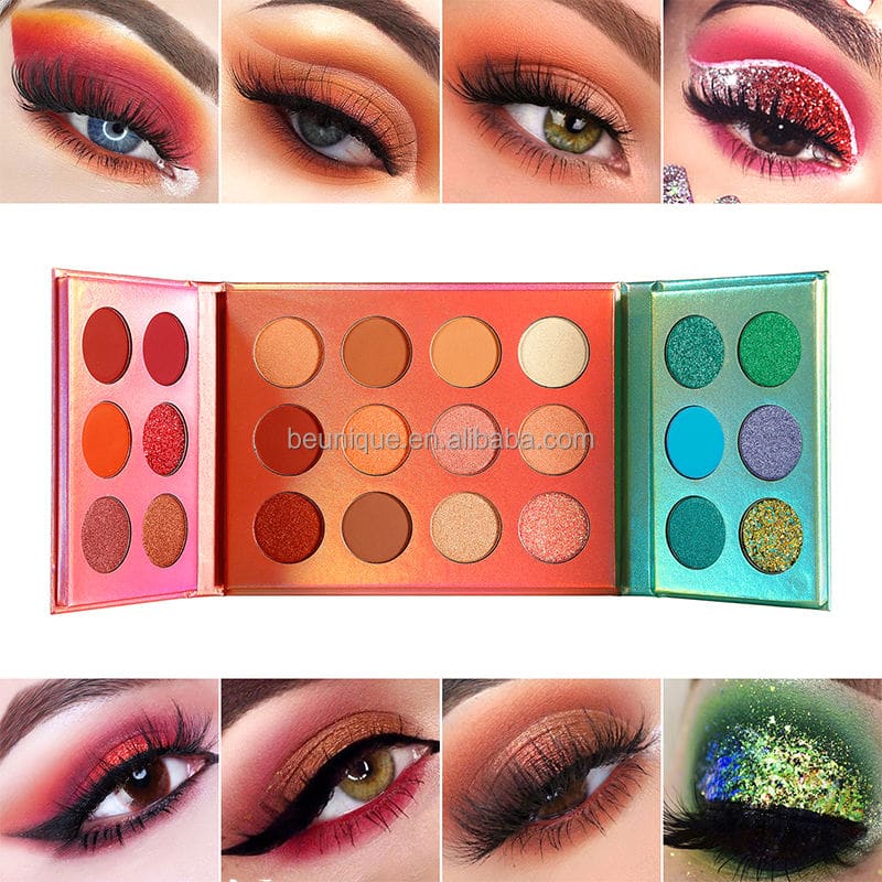 Wholesale 24 Pan Christmas Waterproof High Quality Glitter Eyeshadow Make up Private Label Eye Shadow Palette Custom Logo - Image 4
