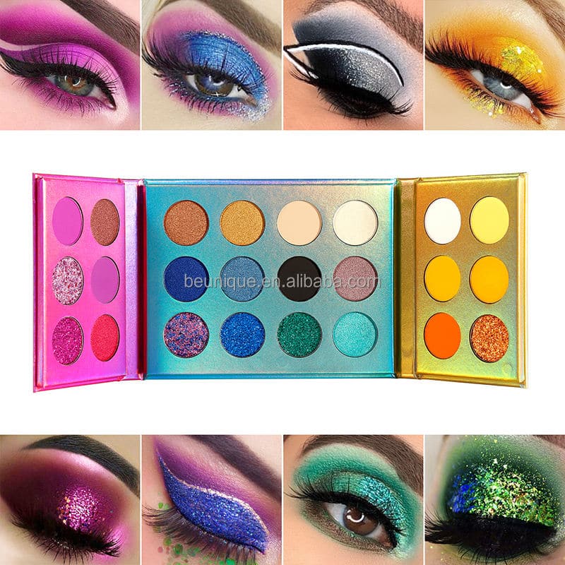 Wholesale 24 Pan Christmas Waterproof High Quality Glitter Eyeshadow Make up Private Label Eye Shadow Palette Custom Logo - Image 3