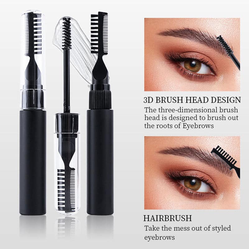Laminating Effect Double Head Chemical Soap Brow Style Eyebrow Gel for Fluffy Feathered Look Long-lasting Waterproof Strong Hold - Image 4