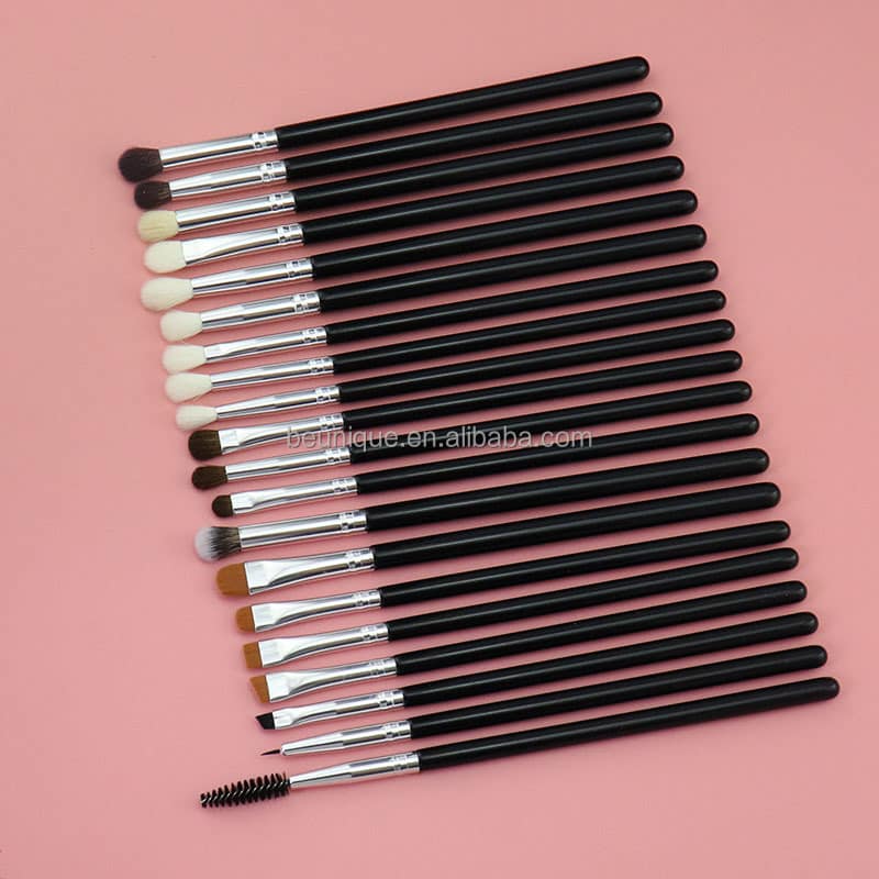 Lilywild Professional High Quality Black Vegan Private Label Wooden Luxury Single Eye Liner Makeup Brushes