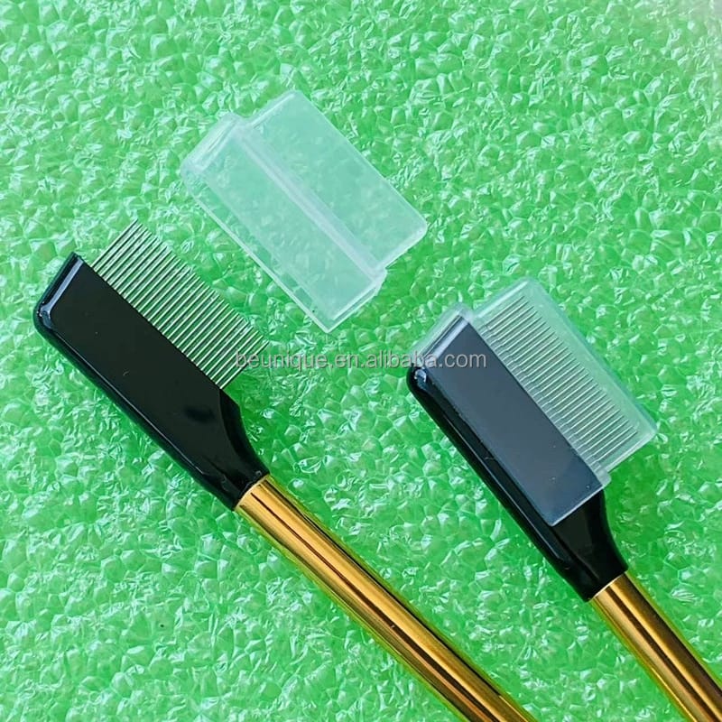 Lilywild Customized Professional Dual Precision Eyebrow Eyelash Definer Brush Metal Comb Double End Brow Lash Grooming Brush - Image 5