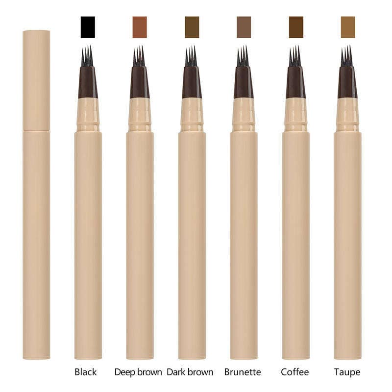 LILYWILD 2025 New Vegan 4-Prong Waterproof Quick-Dry Long-Lasting Eyebrow Pencil Liquid Microblading Effect Ultra-Slim Fine Tip - Image 6