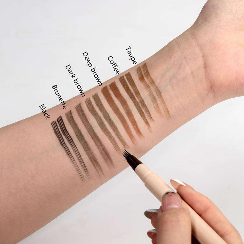 LILYWILD 2025 New Vegan 4-Prong Waterproof Quick-Dry Long-Lasting Eyebrow Pencil Liquid Microblading Effect Ultra-Slim Fine Tip - Image 4