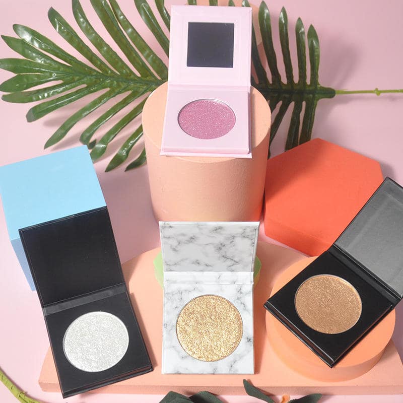 Lilywild Wholesale Eye Make up Pressed Highlighter Palette Pink Makeup Face Glitter Pigment Creamy Gel Highlighter for Face - Image 2
