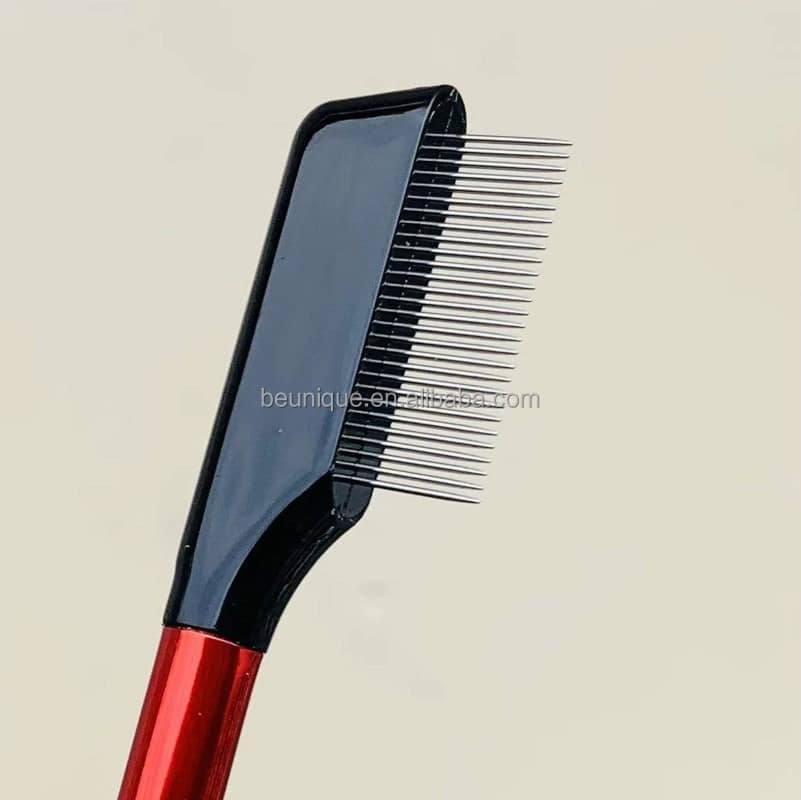 Lilywild Customized Professional Dual Precision Eyebrow Eyelash Definer Brush Metal Comb Double End Brow Lash Grooming Brush - Image 6