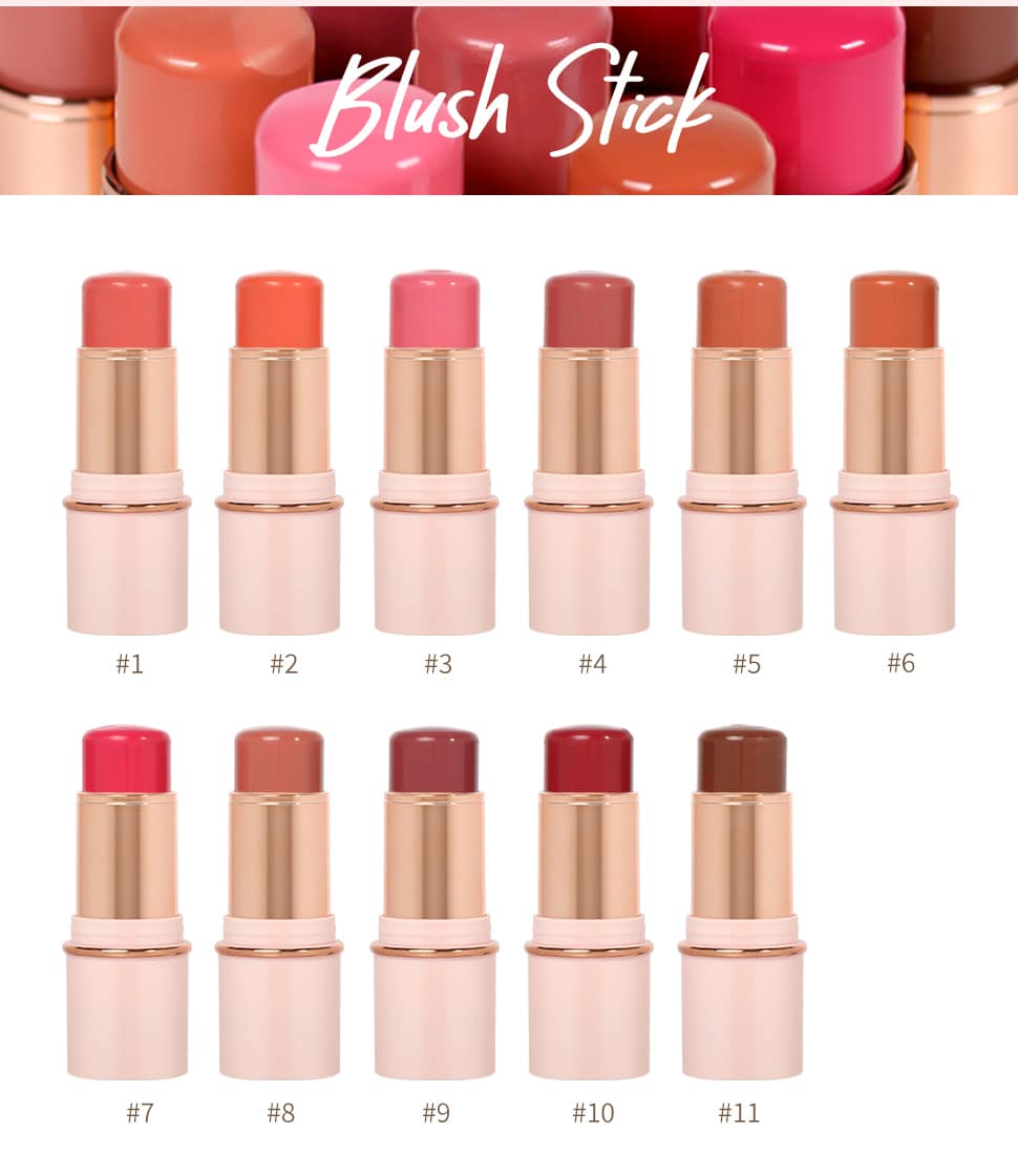 Convenient Mineral Cream Blush Stick for Face & Lips Waterproof Matte Finish Multi-Use Blendable Long-Lasting Pigment OEM/ODM - Image 4