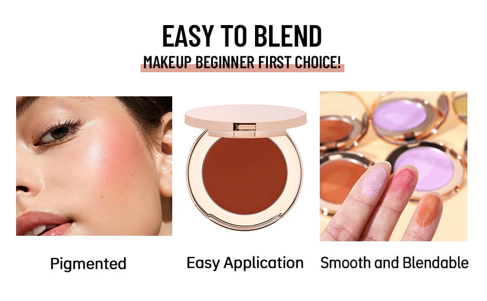 Lilywild New Make up Products Blush Organic High Quality Single Orange High Pigmented Face Powder Blush - Image 5