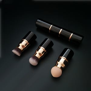 Double Sided Makeup Brushes Dual Ended Flat Top Powder Brush Retractable Kabuki Brush