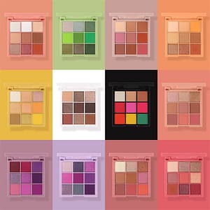 Cruelty Free 9 Color square Pan High Quality Shimmer Matte High Pigment Vegan Custom Makeup Eyeshadow Palette
