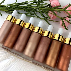 Luminous Body Glow Lotion Oil Shimmer Glitter Liquid Body Face Highlighter Private Label Body Shimmer Oil