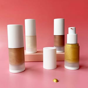 Private Label Makeup Body Glitter Shimmer Spray Highlighter Vegan Body Glow Liquid Illuminator Organic Shimmer Oil