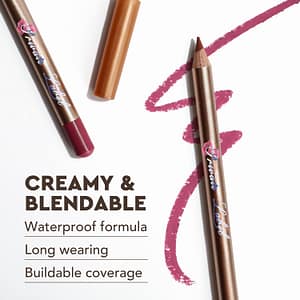 Lilywild Wholesale Luxury Gold Dark Brown Private Label Peel Off Transfer Proof Vegan Waterproof Smooth Creamy Custom Lip Liners